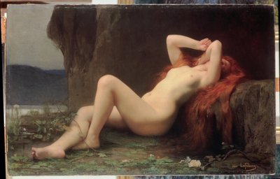 Maria Magdalena in de grot, 1876 door Jules Joseph Lefebvre